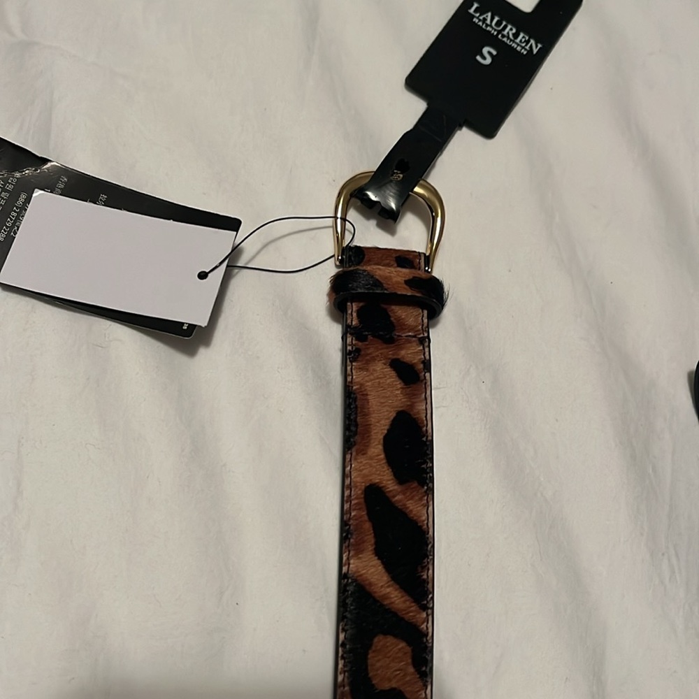 Lauren Ralph Lauren women's belt. Real fur collar Dyed shearling lamb. 100% lea. - Picture 2 of 13